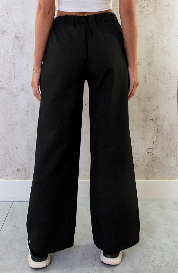 Palazzo Pants Dames Zwart – shoparchief, foto 3