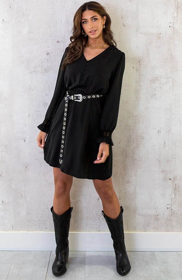 Romantic Lace Dress Black – shoparchief, foto 11