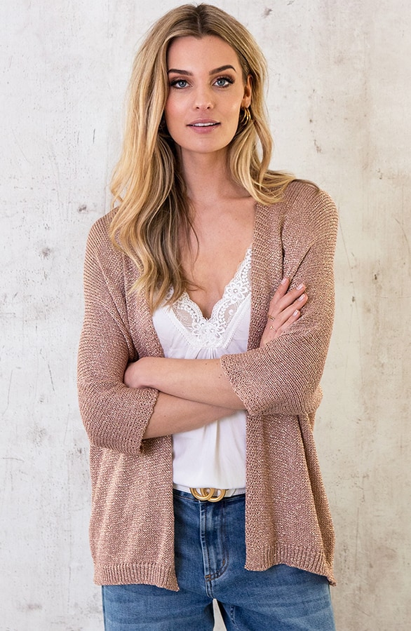 Cardigan Lurex Roségold, Shoparchiv, Foto 5