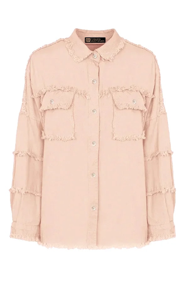 Ibiza Tassel Jacket Oversized Lichtroze – shoparchief, foto 2