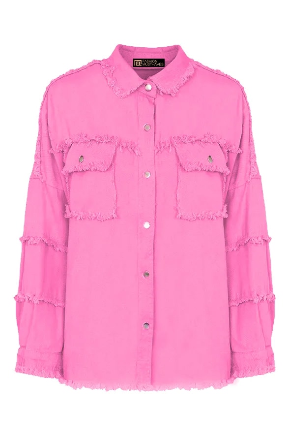 Ibiza Tassel Jacket Oversized Roze – shoparchief, foto 4