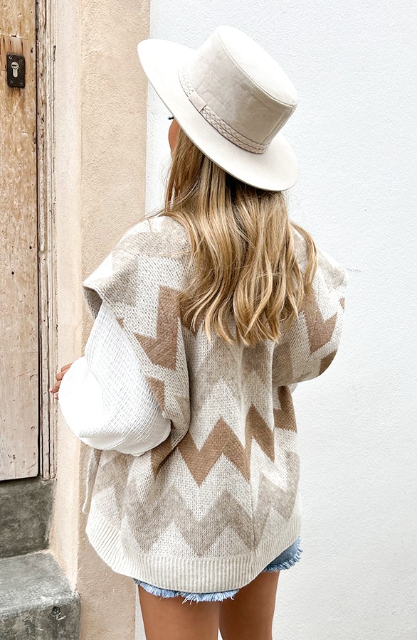 Aztec Gilet Beige – shoparchief, foto 7