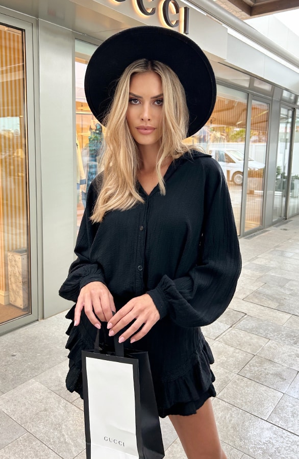Skort Katoen Feminine Zwart – shoparchief, foto 4