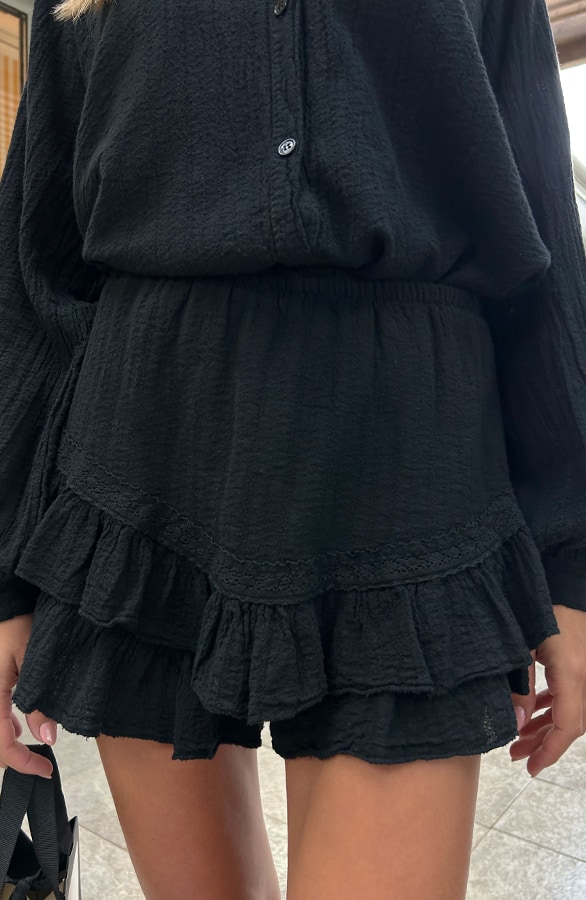 Skort Katoen Feminine Zwart – shoparchief