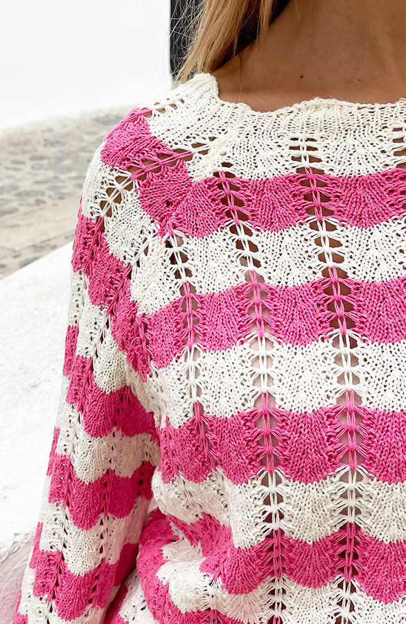 Crochet Top Roze Ecru – shoparchief, foto 8