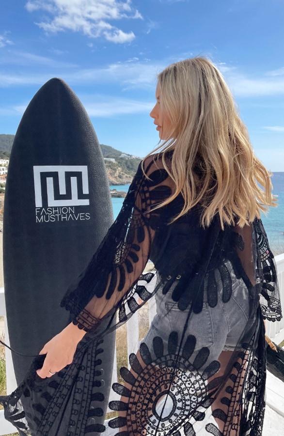 Kanten Kimono Boho Zwart – shoparchief, foto 5