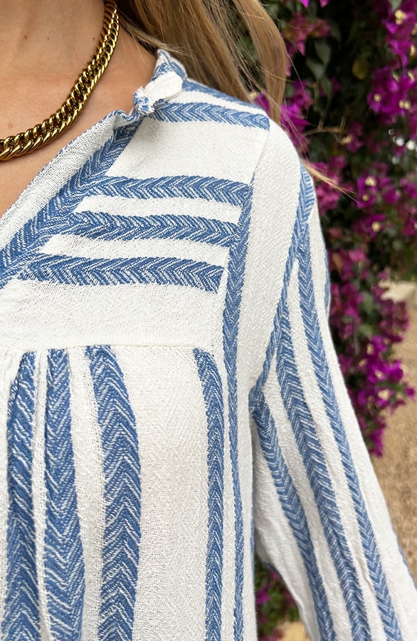 Kelim Tuniek Katoen Jeansblauw – shoparchief, foto 11