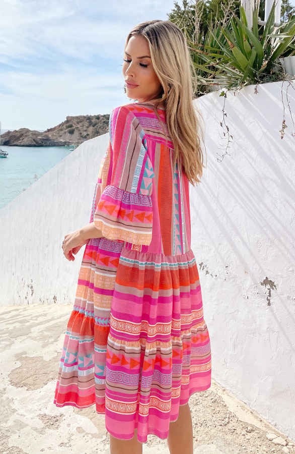 Kelim Tuniek Multicolor Roze – shoparchief, foto 4