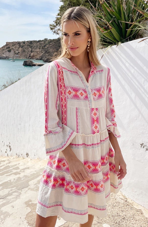 Kelim Tuniek Print Fuchsia – shoparchief