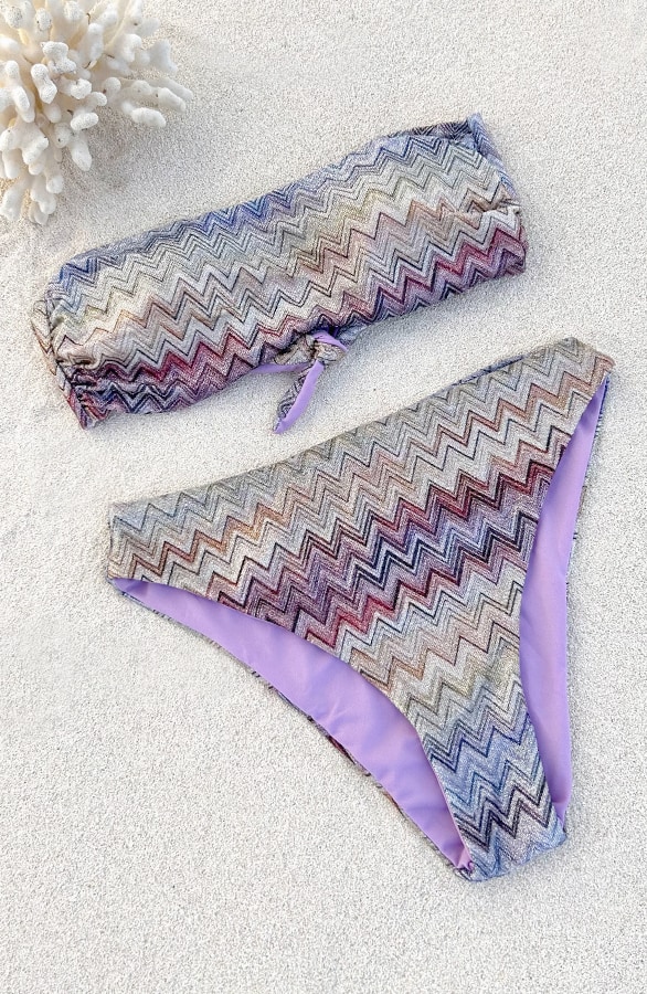 Lurex Zigzag Bikini Broekje – shoparchief