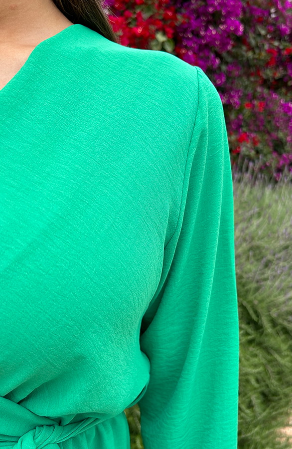 Maxi Jurk Split Bright Green – shoparchief, foto 6