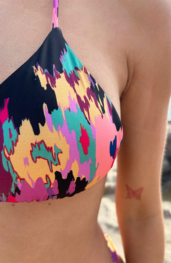 Multicolor Print Bikini Top Schwarz, Shoparchiv, Foto 7