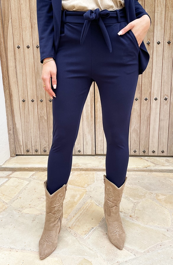Strik Broek Basic Marineblauw – shoparchief