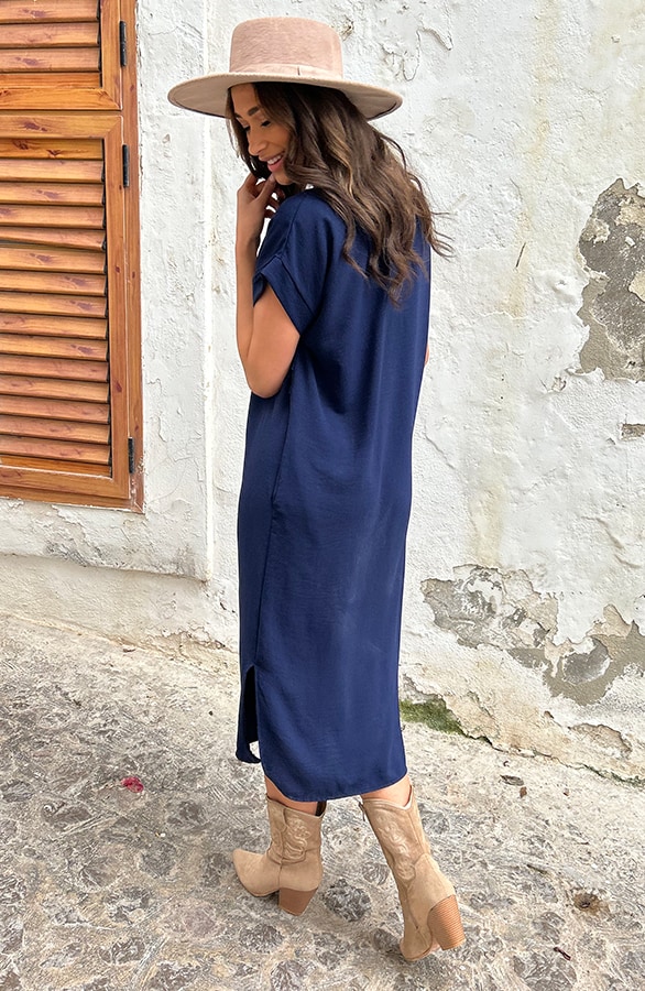 Palermo Pocket Jurk Marine – shoparchief, foto 8