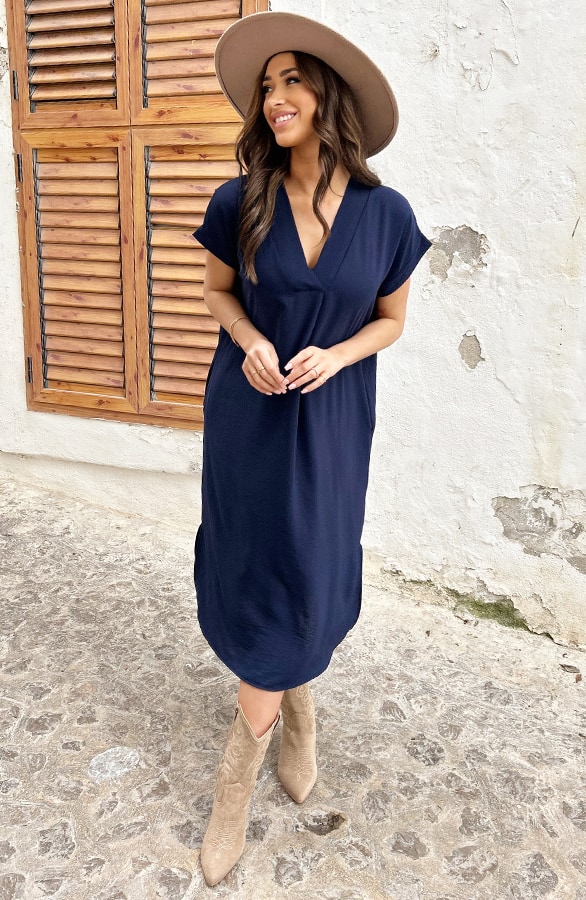 Palermo Pocket Jurk Marine – shoparchief, foto 3