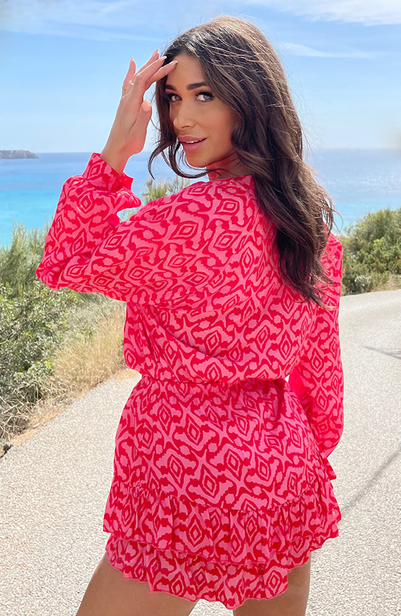 Print Skort Roze Rood – shoparchief, foto 5