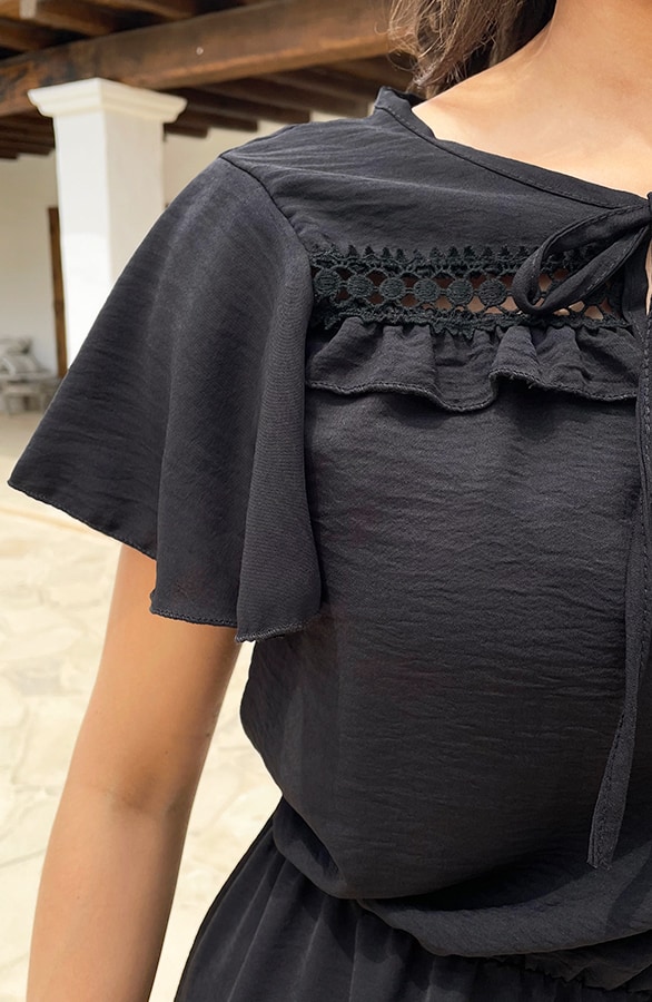Puglia Dress Zwart – shoparchief, foto 5