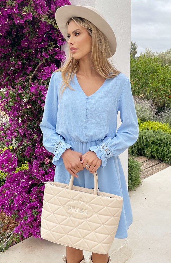 Romantic Lace Dress Baby Blue – shoparchief