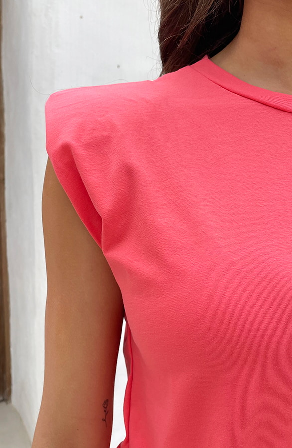 Top Met Schoudervulling Koraal – shoparchief, foto 6