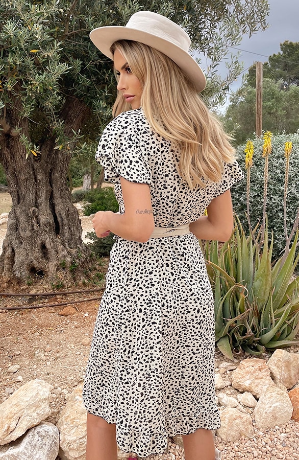 Wikkel Jurk Cheetah Beige – shoparchief, foto 6