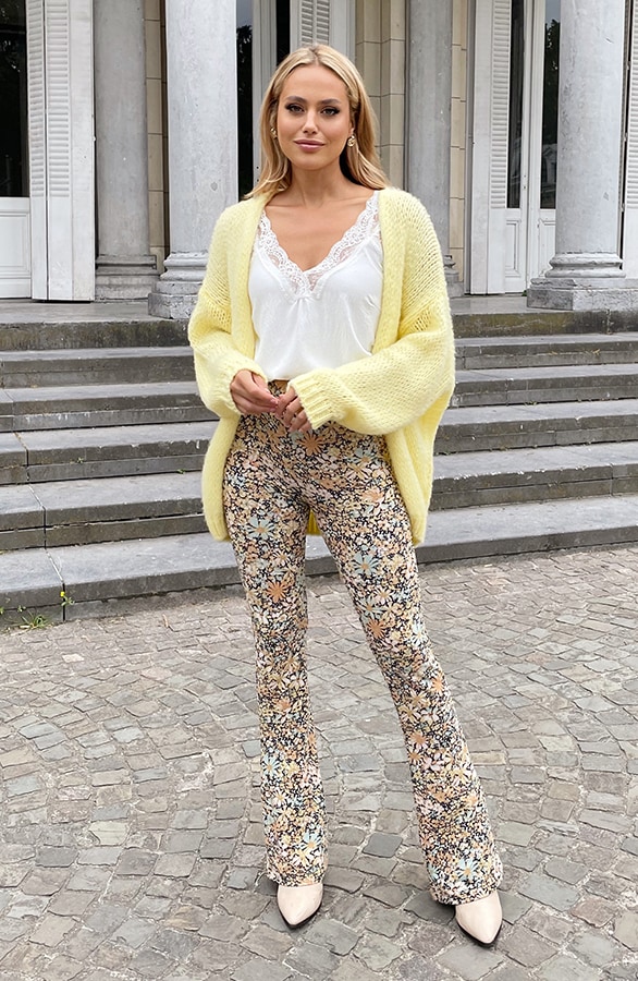 Oversized Knitted Vest Soft Yellow – shoparchief, foto 4