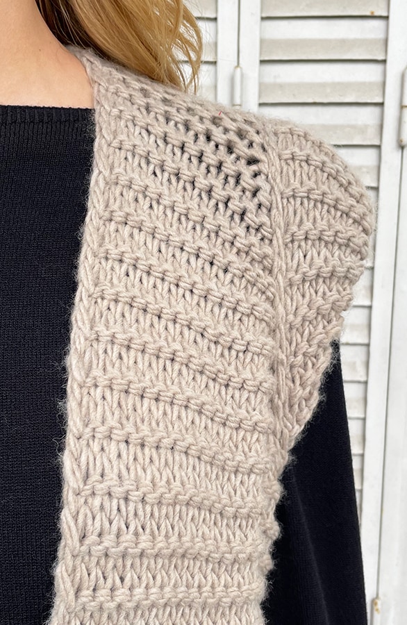 Gebreid Gilet Taupe – shoparchief, foto 6