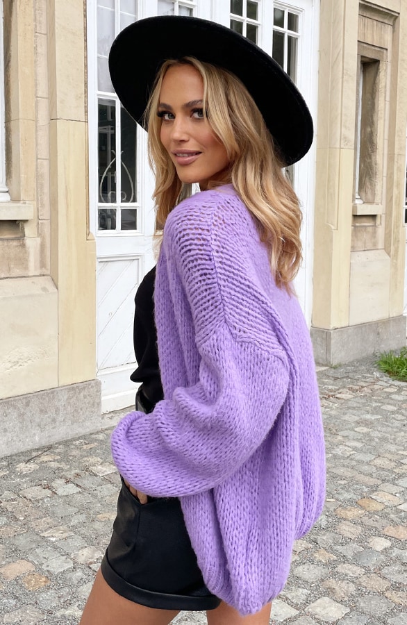 Oversized Knitted Vest Lila – shoparchief, foto 5