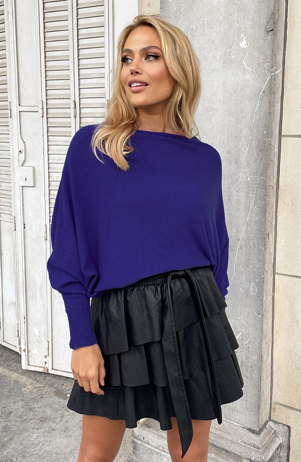 Oversized Soft Trui Royal Blue – shoparchief, foto 3