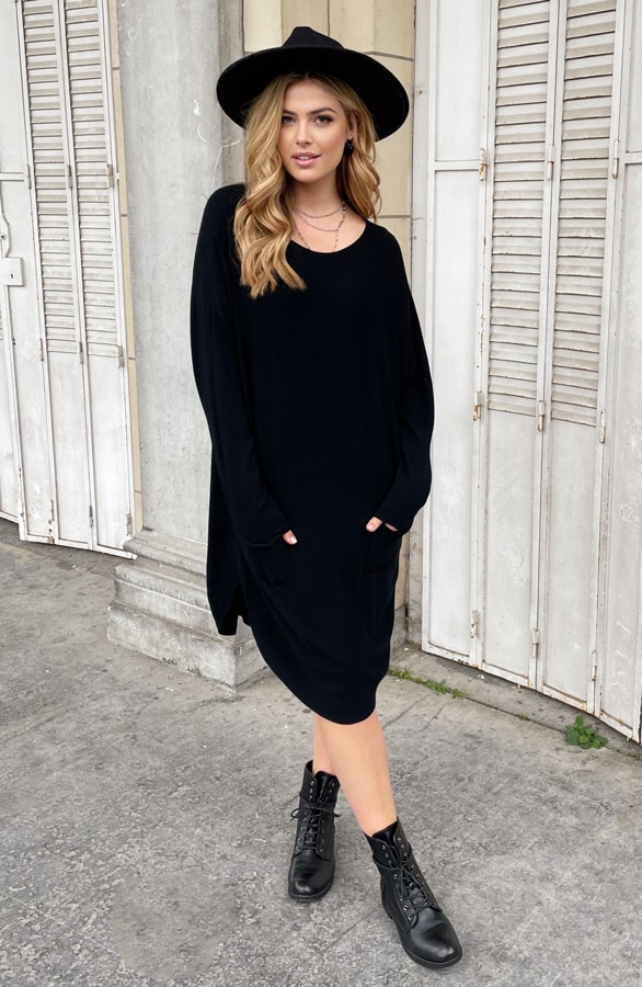 Comfy Trui Lang Zwart – shoparchief