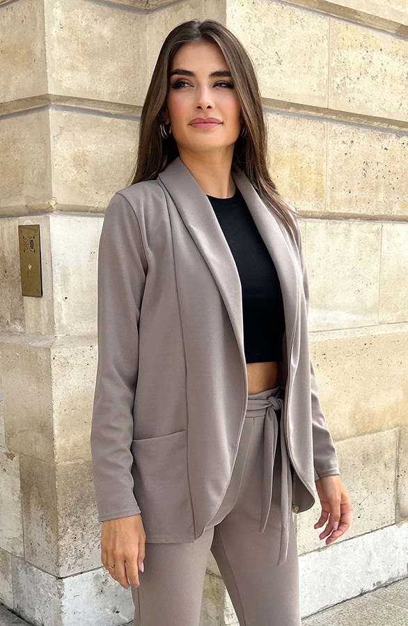 Basic Blazer Taupe – shoparchief, foto 4