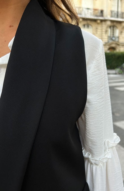 Dames Gilet Getailleerd Zwart – shoparchief, foto 5