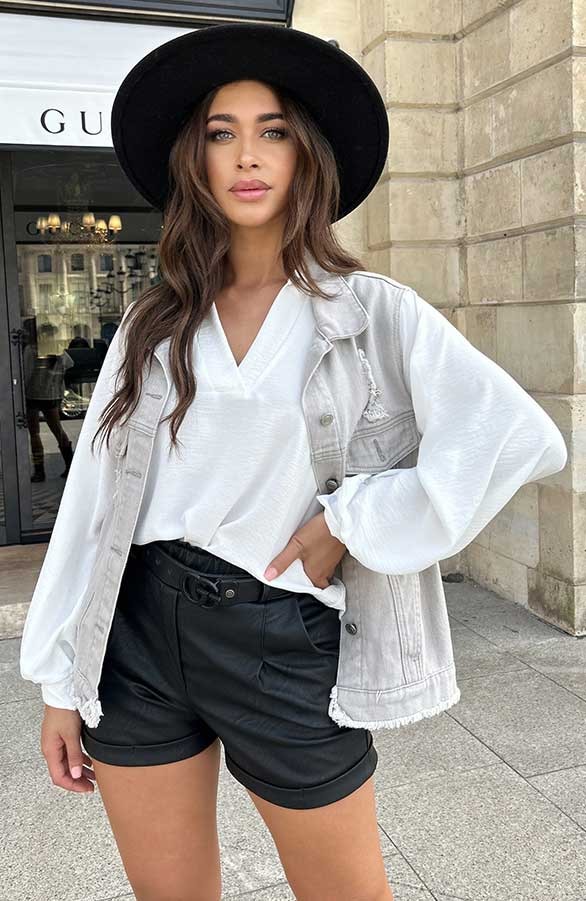 Denim Gilet Damaged Grijs – shoparchief, foto 12