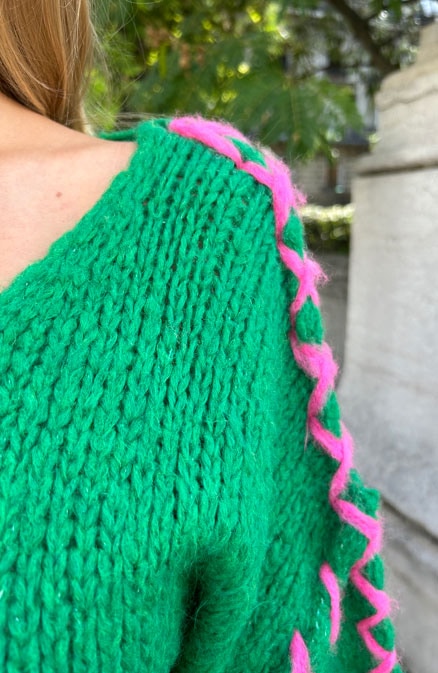 Exclusive Handmade Sweater FMH Bright Green – shoparchief, foto 9