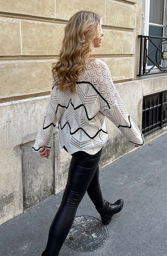 Fashion Musthaves Pullover Beige Striped, Shoparchiv, Foto 8