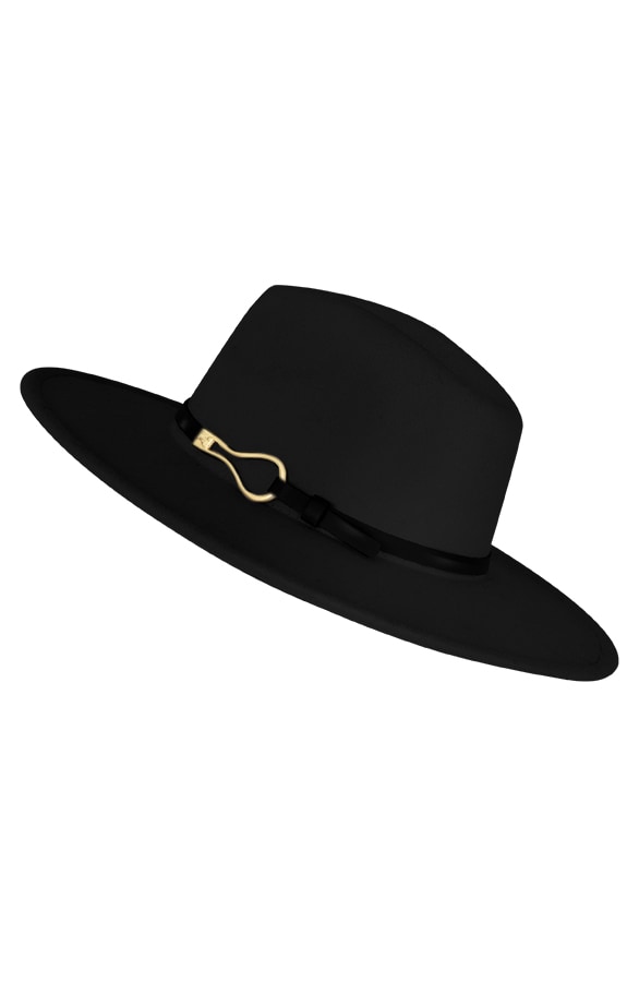 Fedora Hoed Gouden Gesp Zwart – shoparchief