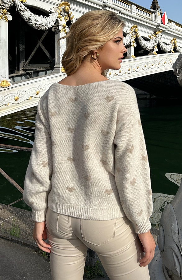 Herzchen Knitted Pullover Hellbeige, Shoparchiv, Foto 8