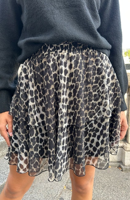 Leopard Laagjes Mesh Rok – shoparchief, foto 6