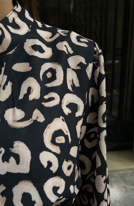 Midi Jurk Met Knopen Leopard – shoparchief, foto 7
