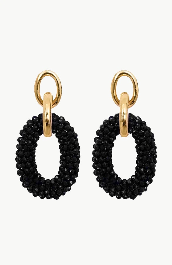 Oval Luxury Ohrringe Schwarz, Shoparchiv