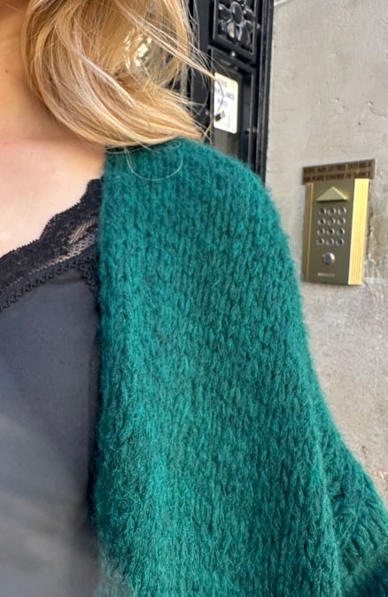 Oversized Knitted Vest Smaragd – shoparchief, foto 7