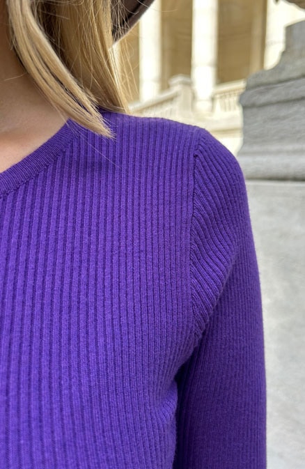 Round Neck Stretch Dress Dark Purple – shoparchief, foto 6