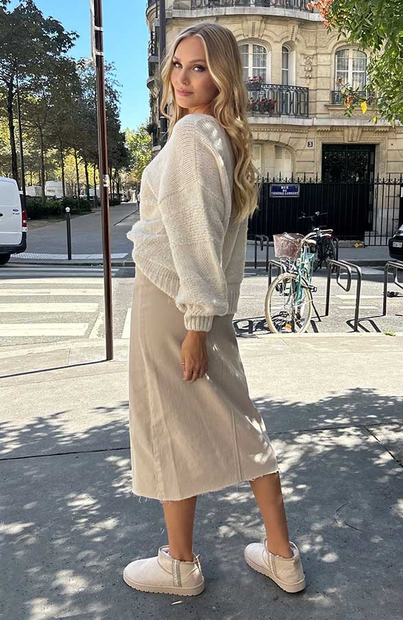 Ultra Oversized Soft Trui Light Beige – truien, foto 10