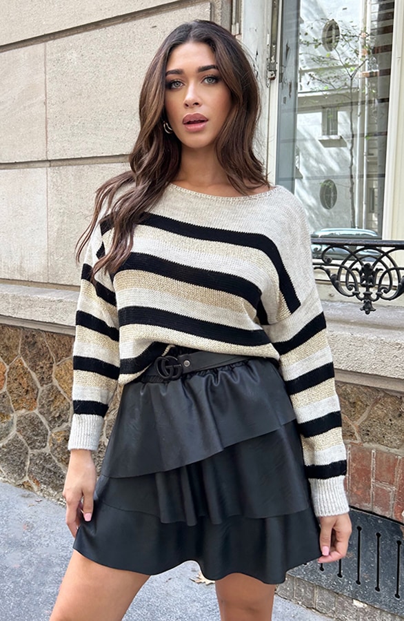 Strepen Trui Lurex Zwart – shoparchief, foto 5