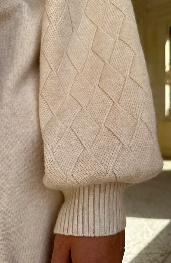 Ultra Soft Vest Met Pofmouwen Light Beige – shoparchief, foto 6
