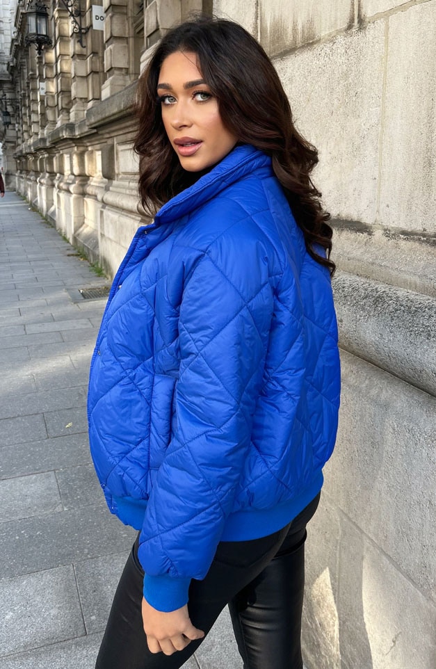 Bomber Jacket Quilted Kobalt – shoparchief, foto 10