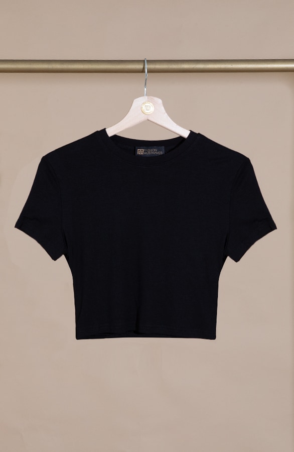 Crop Top Ultra Stretch Black – shoparchief, foto 4