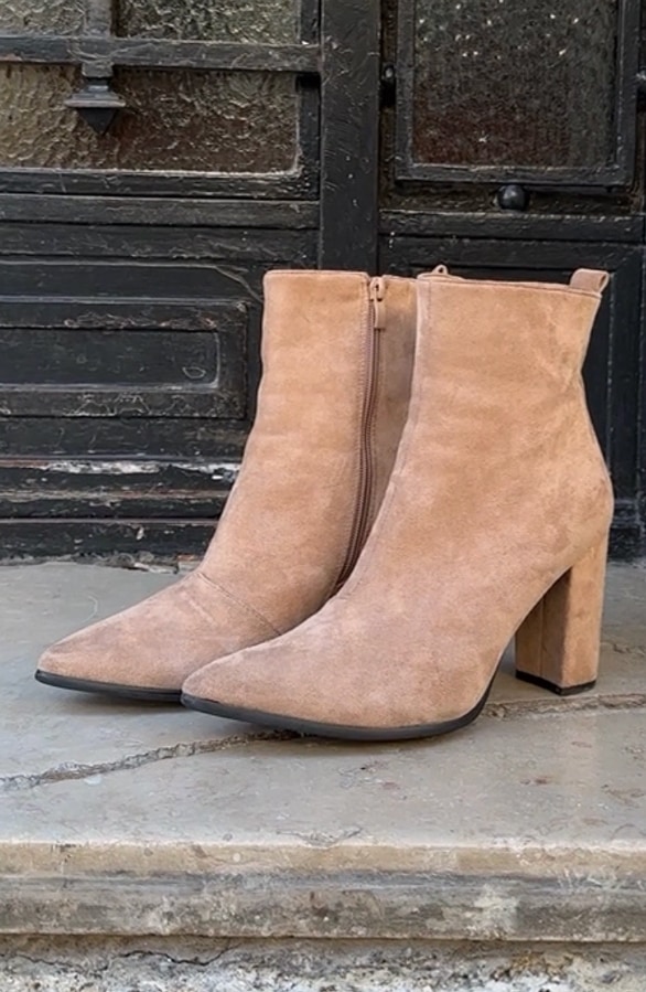 Enkellaarzen Suede Beige – shoparchief, foto 4