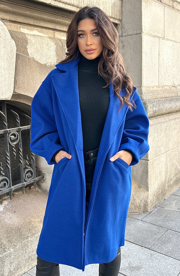 Luxury Oversized Coat Kobalt – shoparchief