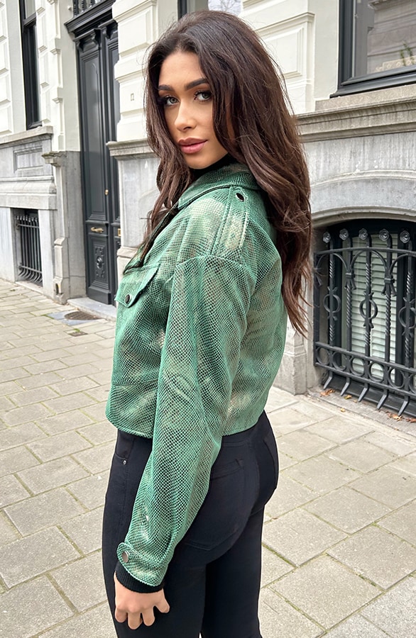 Oversized Limited Snake Jacket Green – shoparchief, foto 3