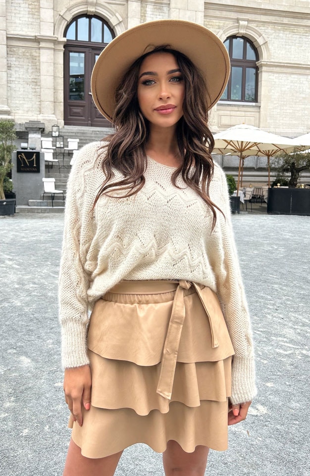 Trui Zigzag Beige – shoparchief, foto 4